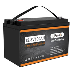 DJDCPOWER 12V 100Ah LiFePO4 Battery Built-in 100A BMS, 4000+ Deep Cycle Lithium Battery 1280Wh Energy for RV, Solar Off-Grid, Comping, Trolling Motor