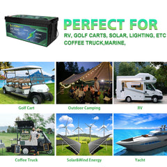 DJLBERMPW 24V Lithium Battery LiFePO4 100Ah Deep Cycle For RV Solar Off-grid